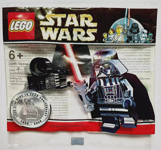 LEGO MINIFIGURE Star Wars Chrome Darth Vader 10th Anniversary Polybag