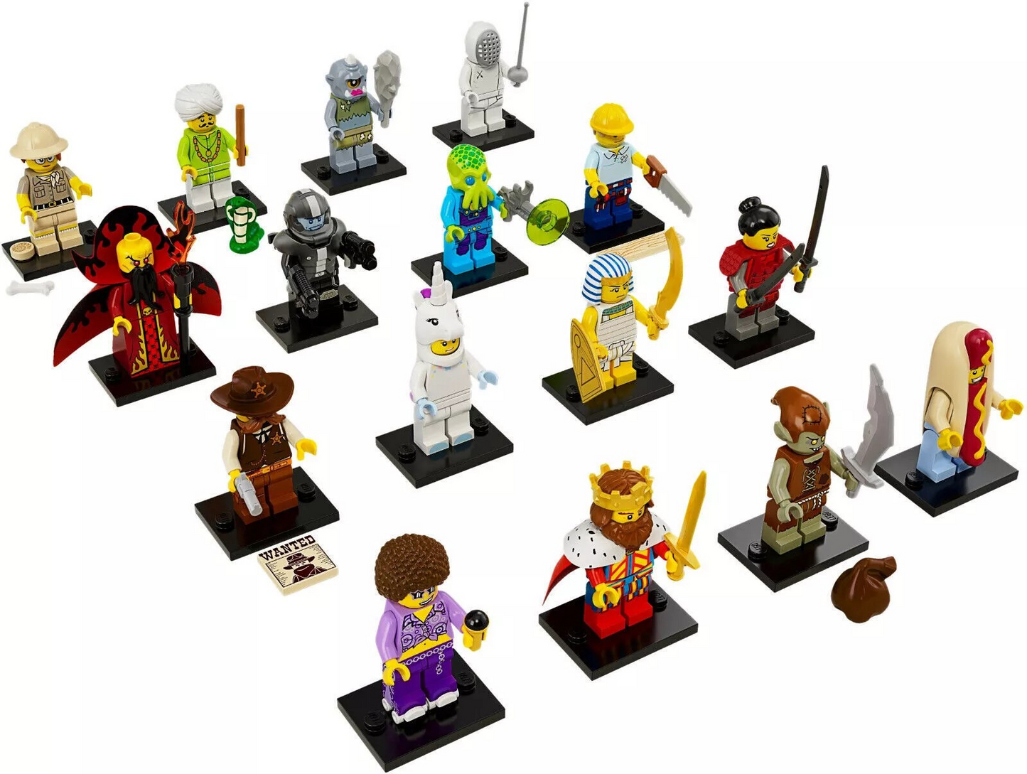 LEGO 71008 MINIFIGURE Series 13, Complete Set of All 16 Polybag