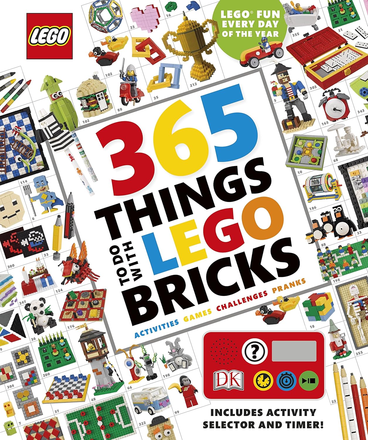 365 Things to Do with LEGO Bricks Hardcover Book: With activity selector and timer