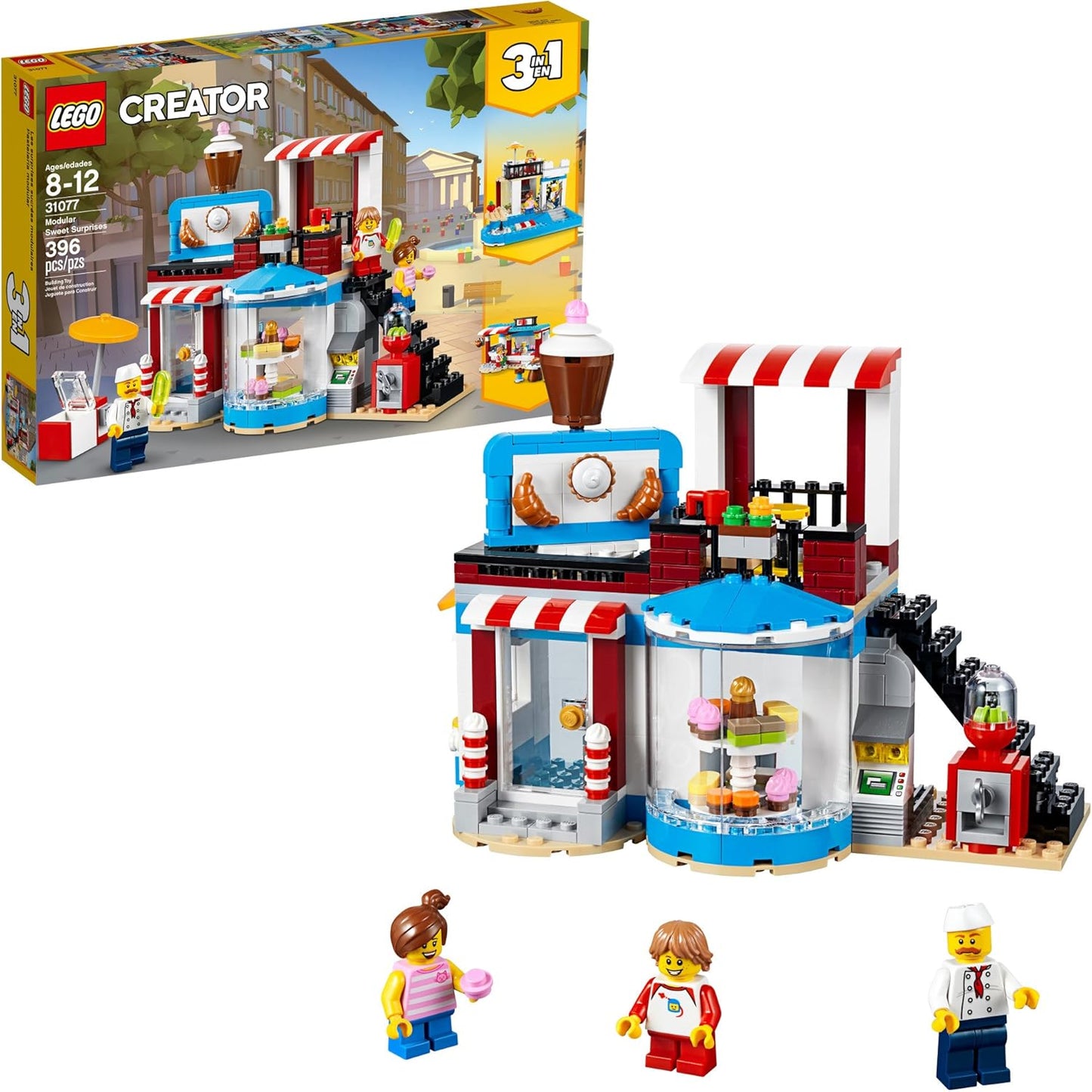 LEGO 31077 CREATOR 3in1 Modular Sweet Surprises Pool House and Food Corner Cafe