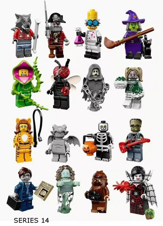 LEGO 71010 MINIFIGURE Monsters Series 14, Complete Set of 16 Polybag